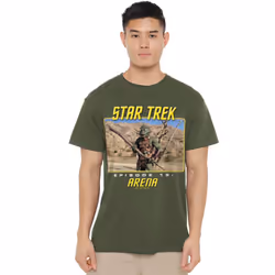 Star Trek Mens Arena T-Shirt - 3XL, Military Green