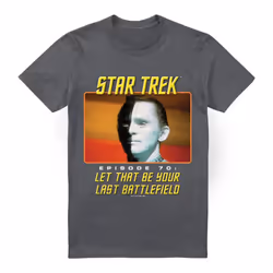 Star Trek Mens Last Battlefield T-Shirt - S, Charcoal