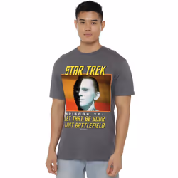Star Trek Mens Last Battlefield T-Shirt - S, Charcoal