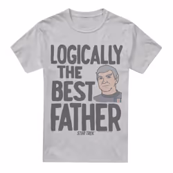 Star Trek Mens Logically the Best Father T-Shirt - M, Sport Heather