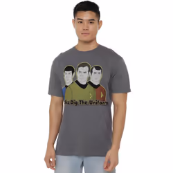Star Trek Mens Dig It T-Shirt - 4XL, Charcoal