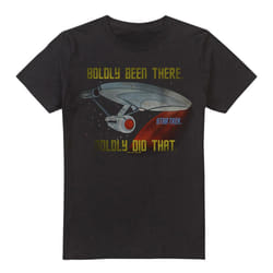 Star Trek Mens Boldly Did That T-Shirt - 5XL, Black