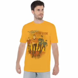 Star Trek Mens Animated T-Shirt - XL, Gold