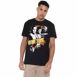 Star Trek Mens Good Vs Evil Graphic T-Shirt - L, Black