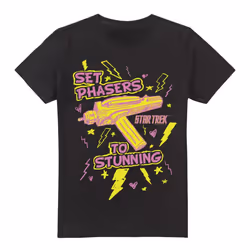 Star Trek Mens Set Phasers T-Shirt - S, Black