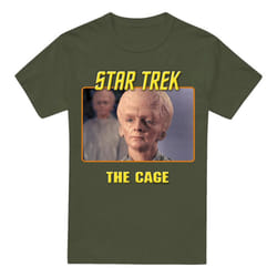 Star Trek Mens The Cage T-Shirt - S, Military Green