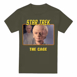 Star Trek Mens The Cage T-Shirt - XL, Military Green