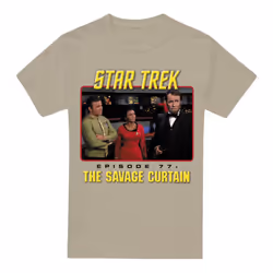 Star Trek Mens The Savage Curtain T-Shirt - XXL, Sand