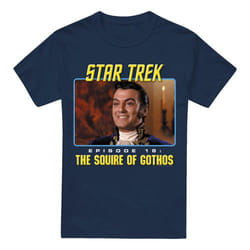 Star Trek Mens The Squire of Gothos T-Shirt - S, Navy