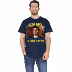 Star Trek Mens The Squire of Gothos T-Shirt - 5XL, Navy