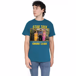 Star Trek Mens Shore Leave T-Shirt - XXL, Slate