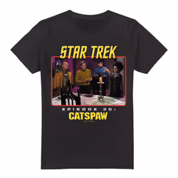 Star Trek Mens Cat's Paw T-Shirt - S, Black