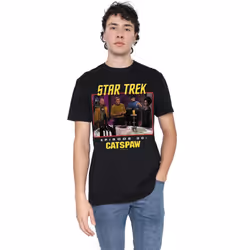 Star Trek Mens Cat's Paw T-Shirt - S, Black