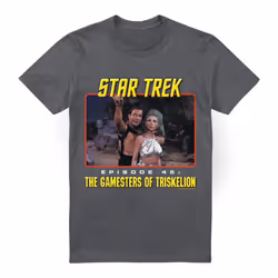 Star Trek Mens Episode 46 T-Shirt - S, Charcoal