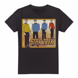 Star Trek Mens Classic T-Shirt - XXL, Black