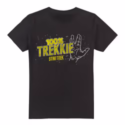 Star Trek Mens Trekkie T-Shirt - XXL, Black