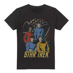 Star Trek Mens Warp Factor 4 T-Shirt - 4XL, Black