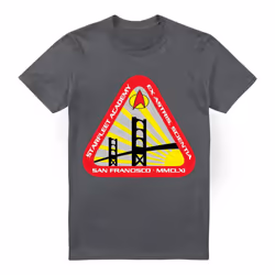 Star Trek Mens Starfleet Academy T-Shirt - XXL, Charcoal