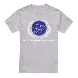 Star Trek Mens United Federation Logo T-Shirt - XXL, Sport Heather