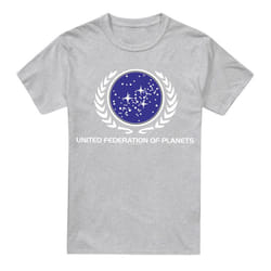 Star Trek Mens United Federation Logo T-Shirt - 4XL, Sport Heather