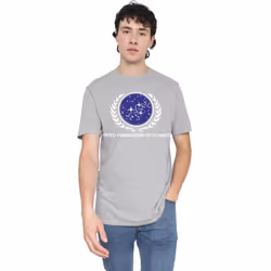 Star Trek Mens United Federation Logo T-Shirt - 4XL, Sport Heather
