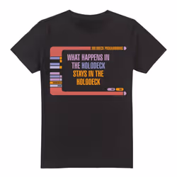 Star Trek Mens Holodeck Secrets T-Shirt - S, Black