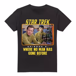 Star Trek Mens Episode 2 T-Shirt - XXL, Black