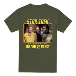 Star Trek Mens Episode 27 T-Shirt - XXL, Military Green