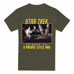Star Trek Mens Episode 45 T-Shirt - S, Military Green