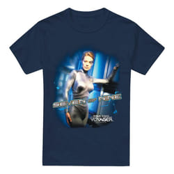 Star Trek Mens Seven of Nine T-Shirt - M, Navy