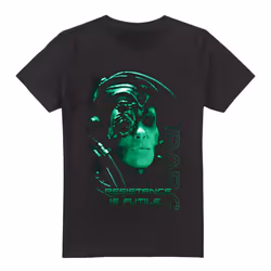 Star Trek Mens Resistance is Futile T-Shirt - L, Black