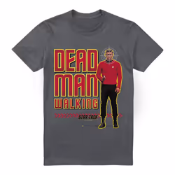 Star Trek Mens Dead Man Walking T-Shirt - 4XL, Charcoal