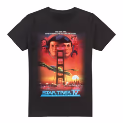 Star Trek Mens The Voyage Home T-Shirt - XXL, Black