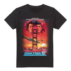 Star Trek Mens The Voyage Home T-Shirt - 4XL, Black
