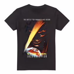 Star Trek Mens Insurrection T-Shirt - XXL, Black