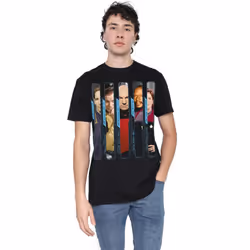 Star Trek Mens The Captains T-Shirt - XXL, Black