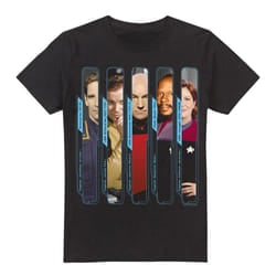 Star Trek Mens The Captains T-Shirt - 5XL, Black