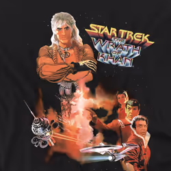 Star Trek Mens Wrath of Khan T-Shirt - XXL, Black
