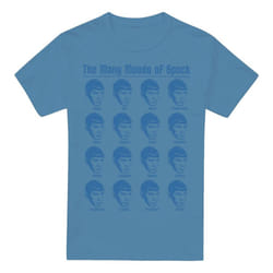 Star Trek Mens Many Moods of Spock T-Shirt - 3XL, Carolina Blue