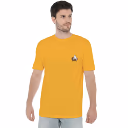 Star Trek Mens The Next Generation Engineering Emblem T-Shirt - L, Gold