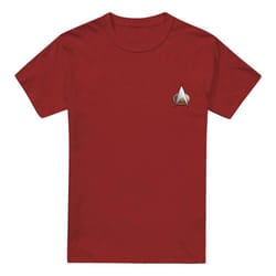 Star Trek Mens The Next Generation Command Emblem T-Shirt - S, Cardinal