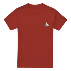 Star Trek Mens The Next Generation Command Emblem T-Shirt - M, Cardinal