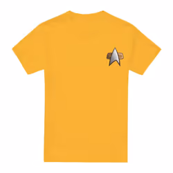 Star Trek Mens Deep Space Nine Engineering Emblem T-Shirt - XL, Gold
