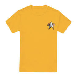 Star Trek Mens Deep Space Nine Engineering Emblem T-Shirt - XL, Gold