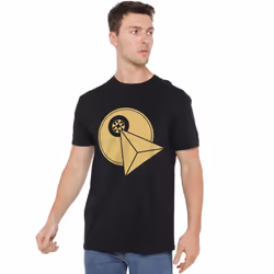 Star Trek Mens Vulcan Logo T-Shirt - XXL, Black