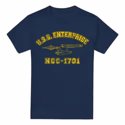 Star Trek Mens Enterprise Athletic T-Shirt - 4XL, Navy