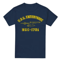 Star Trek Mens Enterprise Athletic T-Shirt - 4XL, Navy