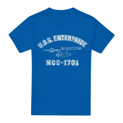 Star Trek Mens Enterprise Athletic T-Shirt - 4XL, Royal Blue