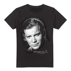 Star Trek Mens Captain Kirk Portrait T-Shirt - XXL, Black