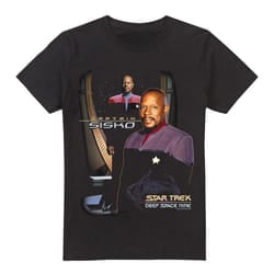 Star Trek Mens Captain Sisko T-Shirt - M, Black